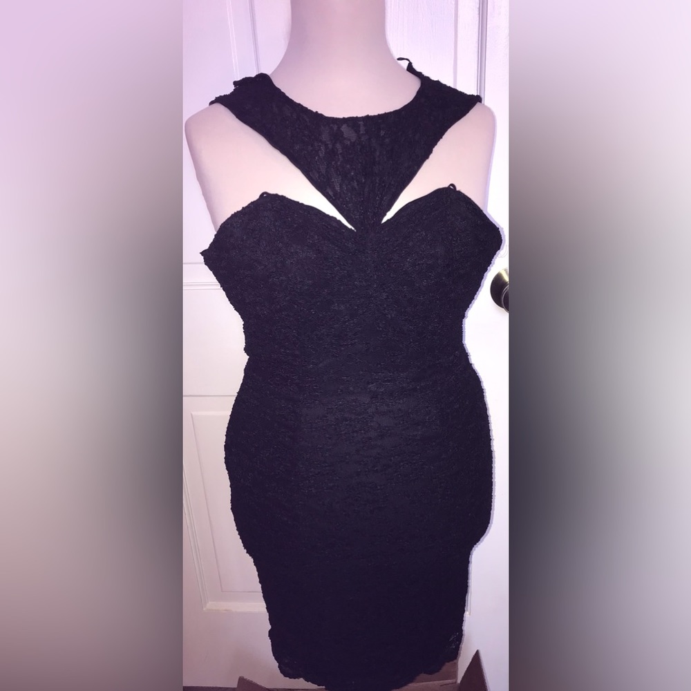 Lew Magram Collection New York Black lace dress